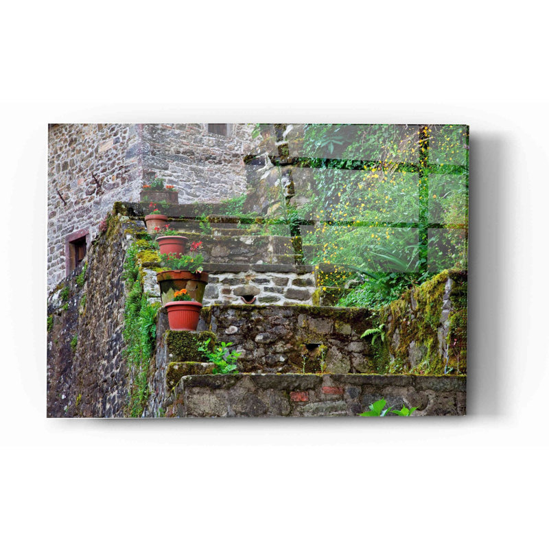 'Stone Steps,' Acrylic Glass Wall Art, 12" H x 16" W x 0.12" D