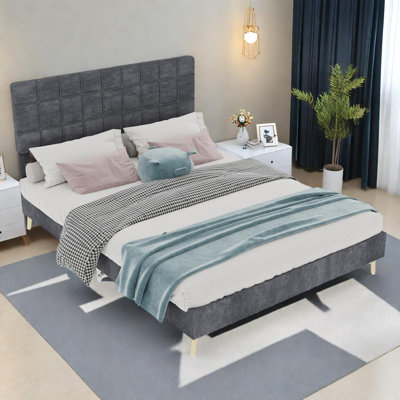 Soft Pack Headboard Queen Size Bed Frame For Bedroom