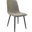 Ensemble de 4 chaises de salle à manger, de cuisine et de chambre modernes avec siège rembourré en lin et pieds en métal stables-1025872304