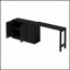 Buffet 89,7 po en bois avec table extensible, armoire de rangement multifonctionnelle pour salon, bureau, vestibule et cuisine-1435354933