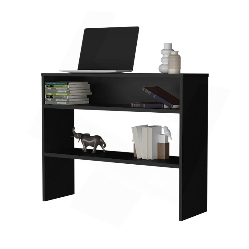 Console Table With Open Storage, Black
