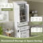 Meuble-lavabo autoportant de 71,6 po: porte double, 3 tiroirs (tiroir profond inclus), tablettes réglables, poignées noires, stratifié PB durable et panneau de fibres à densité moyenne | Idée cadeau