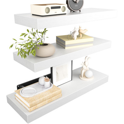 Tablettes flottantes en bois manufacturé 3 pièces Godfree
