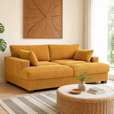 Bentura Modular Corduroy Sleeper Sofa