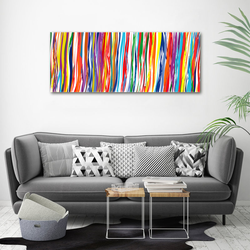 Colored Stripes - Wrapped Canvas Print