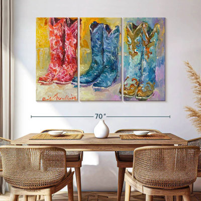 " Cowboy Boots " 3 - Pieces
