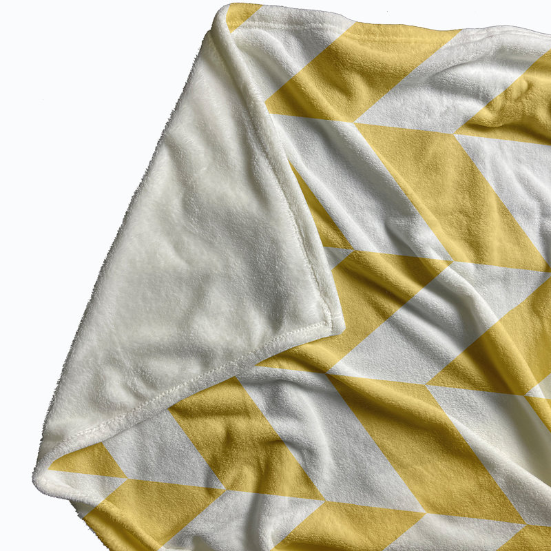 Solange Plain Weave / Muslin Throw Blanket, Yellow