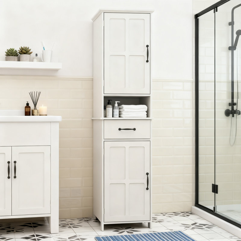 Armoire de rangement étroite à double porte
