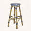 Tabouret de bar extérieur en rotin et aluminium sans dossier (ensemble de 2)-429784337