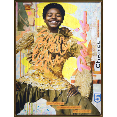 «Fashion Fix Paris» par Kevin Wenner - œuvre d'art mixte sur cadre flottant