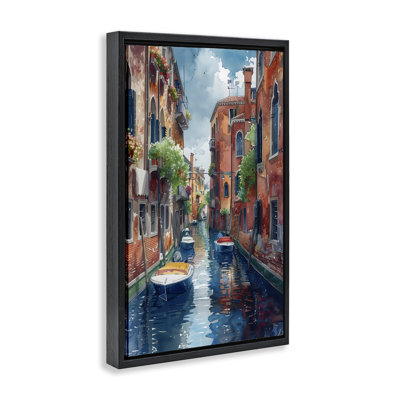 Sunny Days On The Canal Floating Frame, design by LSR Creative Studio