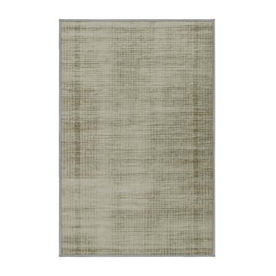 Tapis abstrait gris lavable à la machine