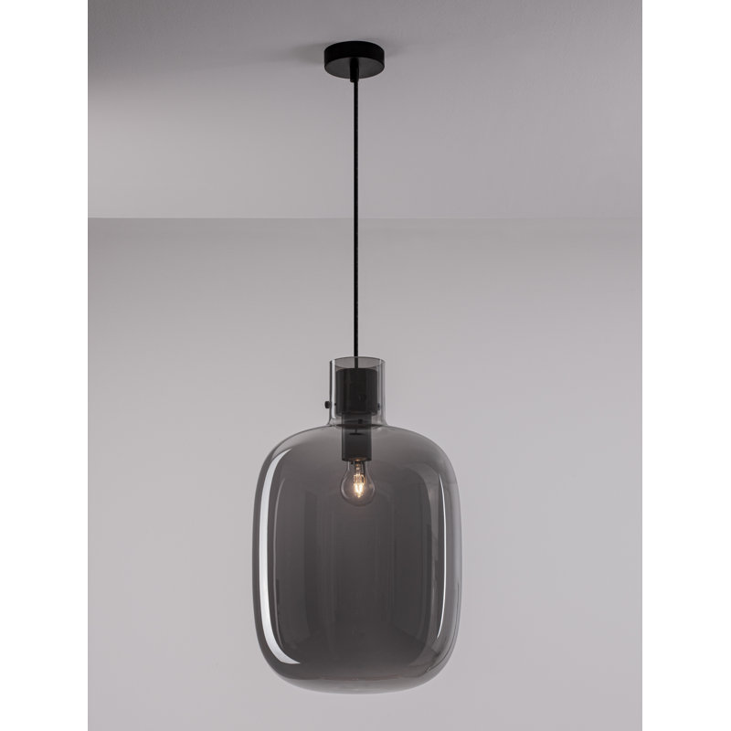 1 - Light Black Drum Pendant