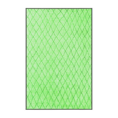 Tapis vert lavable à la machine de style Mid-Century moderne 123