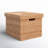 Hand-Woven Rattan Rectangular Basket with Lid-78461943