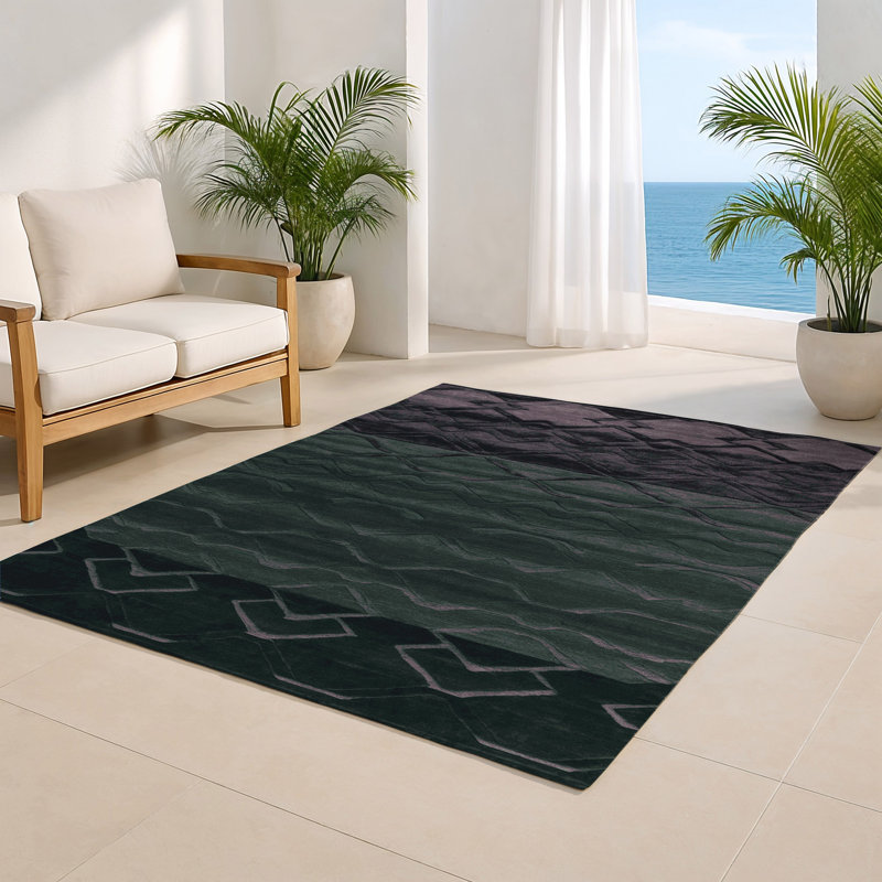 Tapis gris intérieur et extérieur Trellis, Rectangle 5 pi x 7 pi