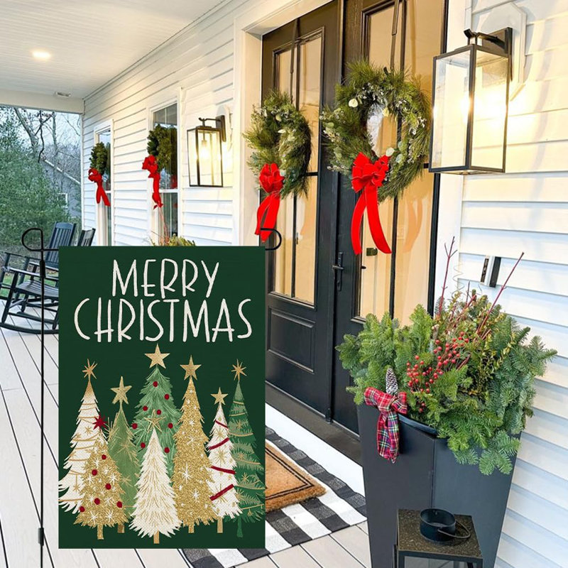 Merry Christmas Trees, H 18 po x l 12 po
