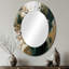 Black Abstracted Realities - Miroir mural moderne ovale-2004208211