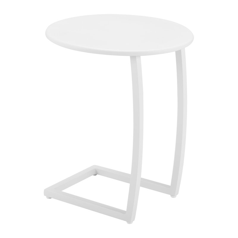 Noga End Table White, White