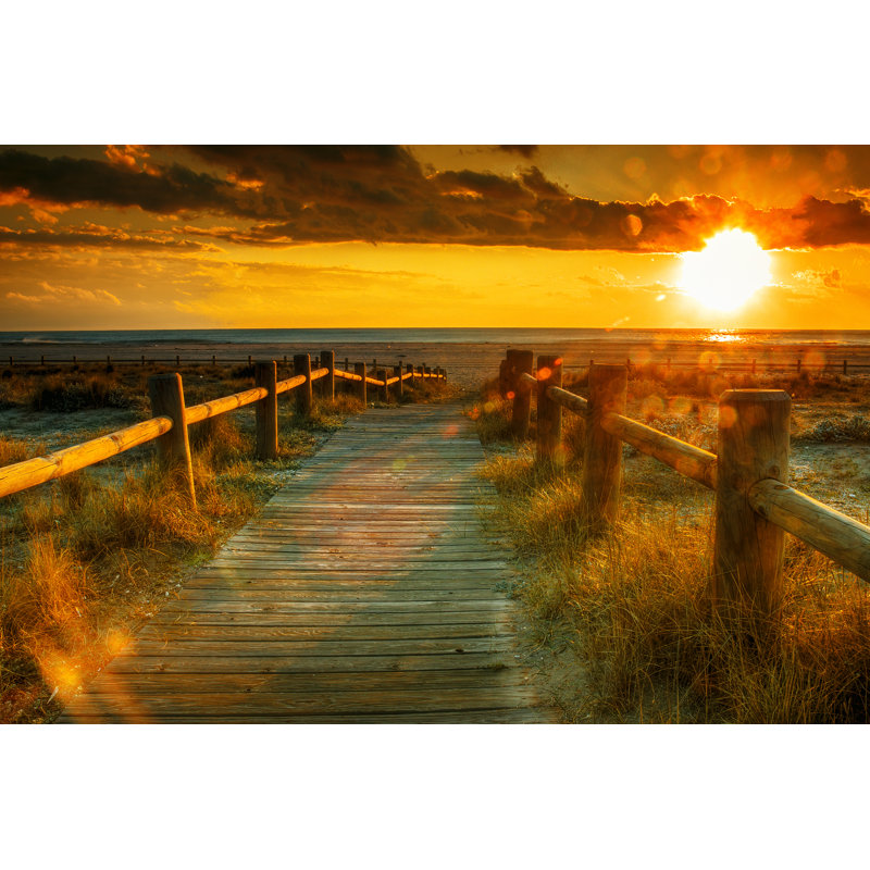 Sunset Beach - Wrapped Canvas Print, 61cm H x 91cm W x 3.8cm D