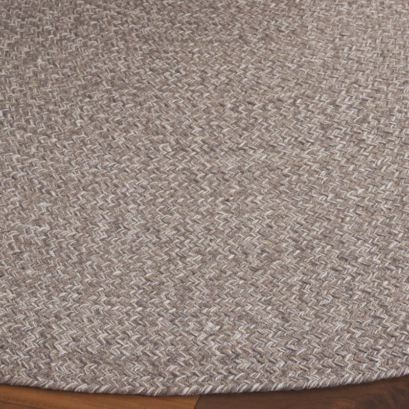 Petersburg Geometric Cotton Hand Woven Area Rug, Round 183cm