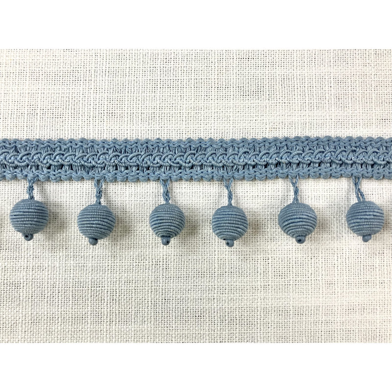 Garniture de frange en fausse soie frangée bleu français français 2,25 po largeur Tf-86/41 Revêtement / draperie / décoration intérieure / décoration boho