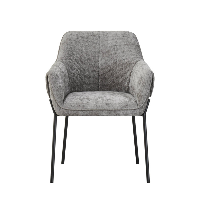 Milan Chenille Effect Dining Chair, Grey