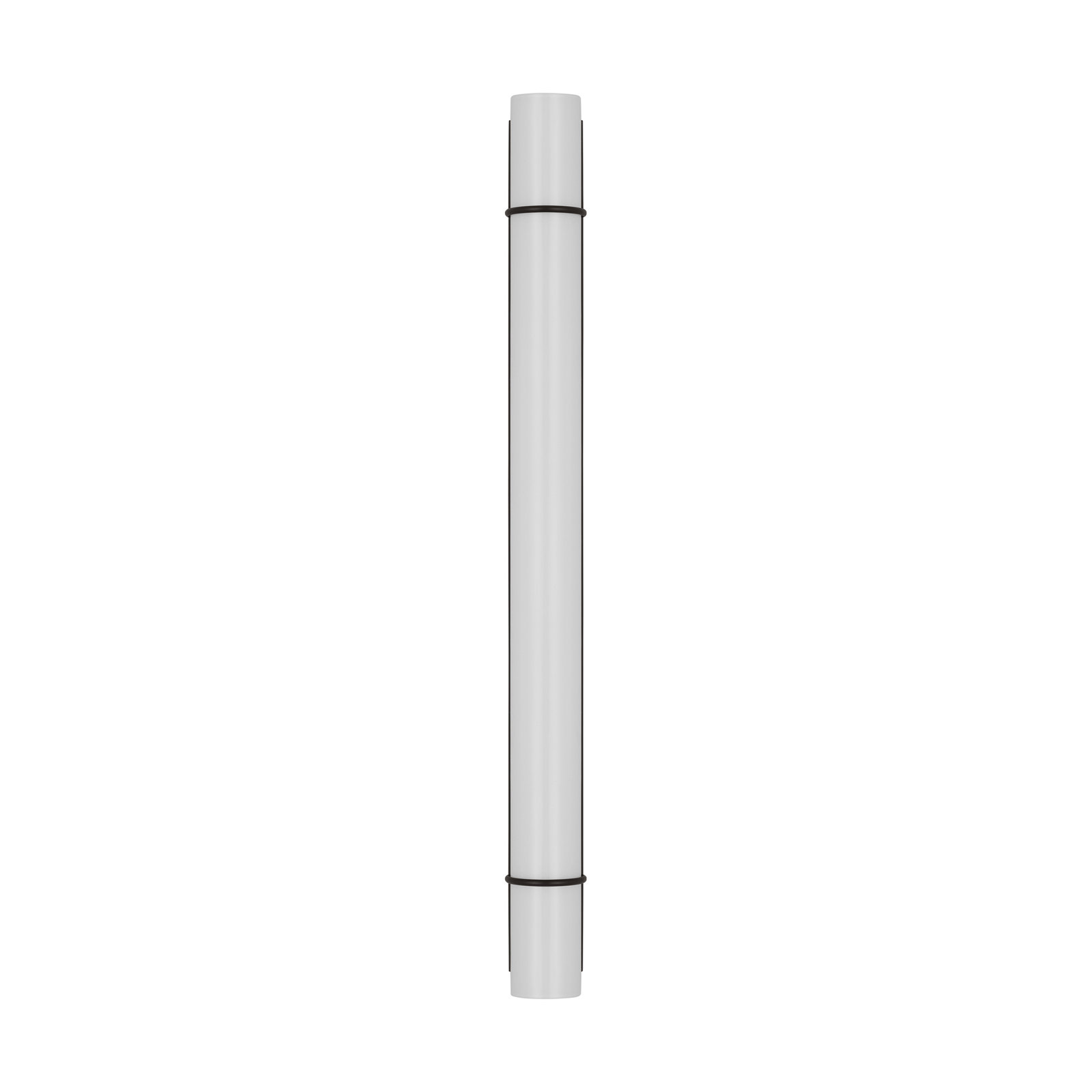 Romaine Single Frosted Dimmable LED Vanity Light, Matte Black
