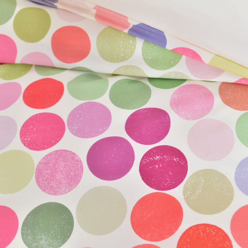 Garima Dhawan Polyester Dots Duvet Cover, Queen Duvet Cover + 2 Standard Shams