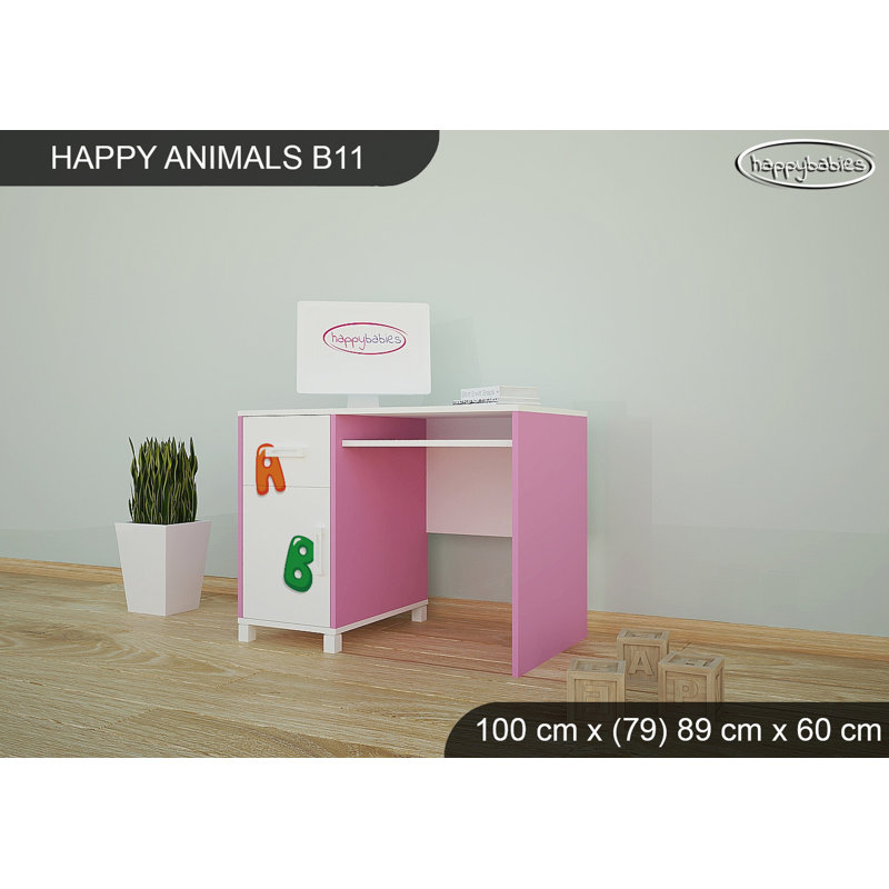 100cm Writing Desk, Pink