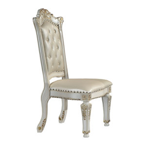 ( 2 pieces) Cabildo Tufted Upholstered Back Side Chair in Antique Pearl