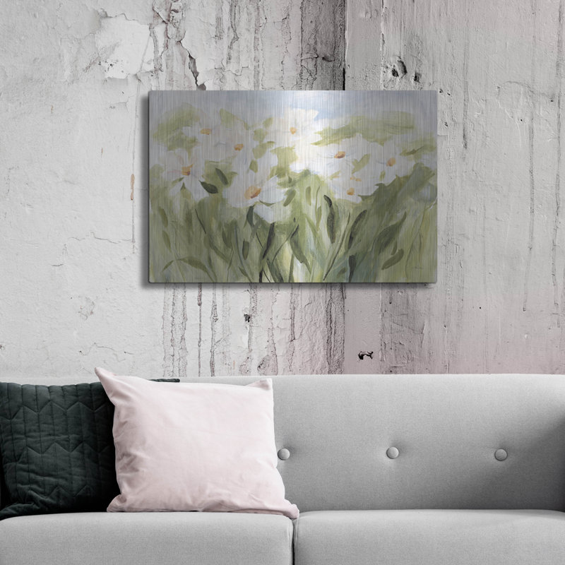 «Daisy Meadow» par Katrina Pete, art mural en métal, H 24 po x l 36 po