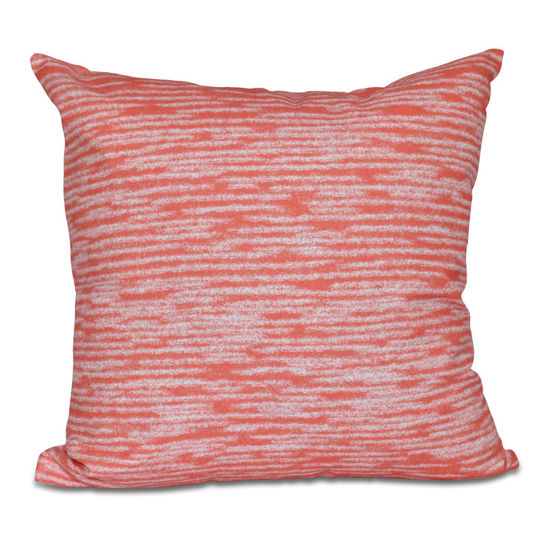 Housse et insert de coussin carré en tricot Marled, H 16 po x l 16 po, Orange, Oui