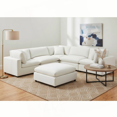 Caylie Modular 6-Piece Sectional - Ivory