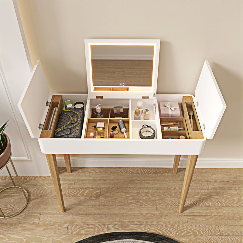 Table de coiffeuse avec lumières