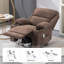 Fauteuil inclinable, pivotant et berçant moderne avec chauffage et massage (brun)-1026478642-1014104811