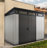 Keter Artisan 9x7 ft. Modern Durable Resin Outdoor Storage Shed With Floor and Double Doors for Garden Patio Furniture and Tools, Grey