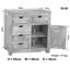 Solid Wood 90cm W 5 - Drawer Chest of Drawers