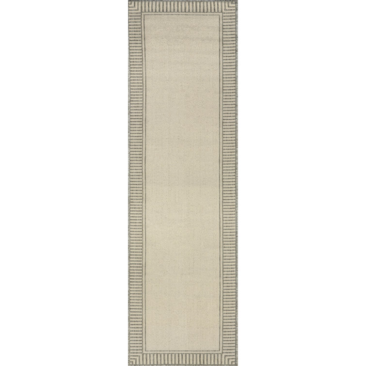 Ebern Designs Asha Simple Border Indoor/Outdoor Area Rug & Reviews ...