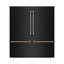 ZLINE Autograph 72 in. Black Steel Built-In Refrigerator w/ Gray Interior & Bronze Helix Handles-1788818097