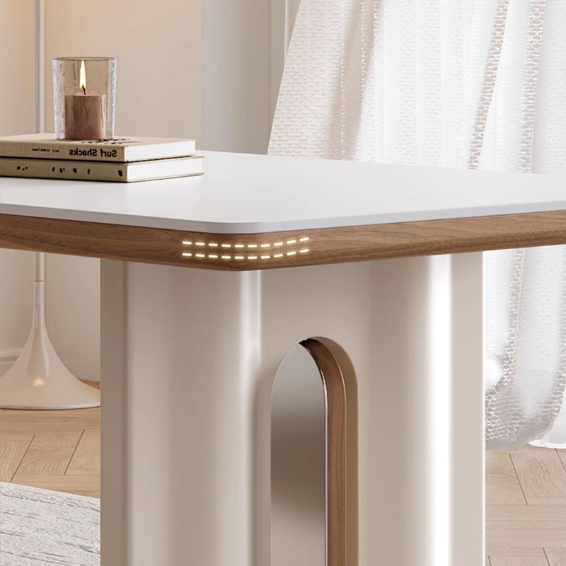 Bureau d'écriture Creamy, H 29,52 po x l 55,11 po x P 29,52 po
