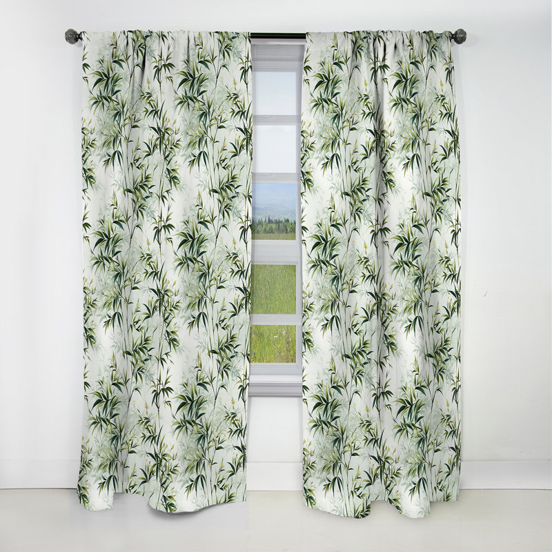 Bambou - motif tropical zen, L 52 po x L 90 po
