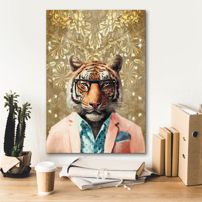 «Tiger with Gold Wall» par Svetlana Aleynikova, art mural sur toile