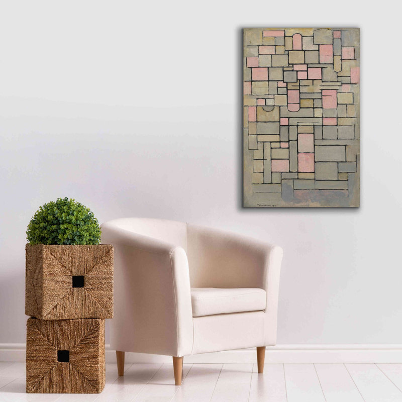 «Composition 8, 1914» par Piet Mondrian, estampe numérique sur toile, H 40 po x l 26 po x P 1,5 po