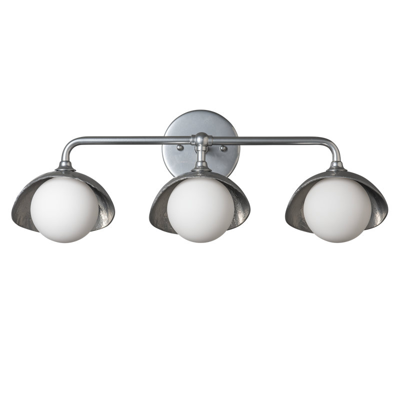Brooklyn 3 - Light 8.4" Height Dimmable Vanity Light, Sterling, Sterling