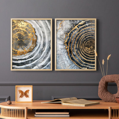 Série ABSTRACT CCxxxi - reproduction encadrée de qualité supérieure - prête à être accrochée - aucun clou requis - aucun clou requis