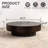 43.5'' Modern Oval Wooden Olive-shaped Coffee Table With Solid Wood Fluted Design For Living Room-687536418