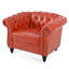 Canapé 1 place, fauteuil d'appoint avec garniture capitonnée et cloutée-362780060
