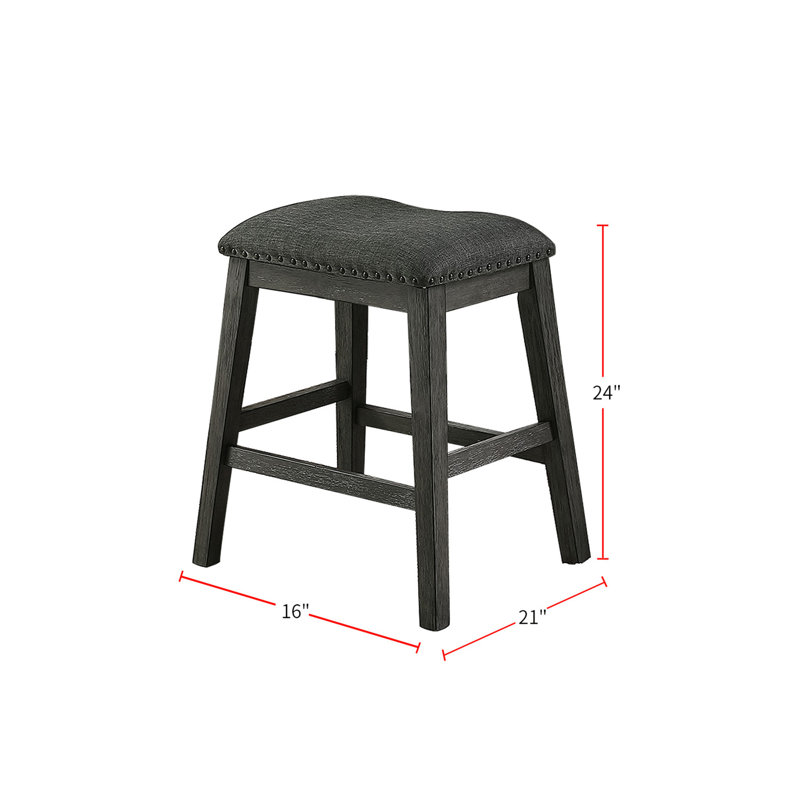 Tabouret de comptoir rembourré en lin