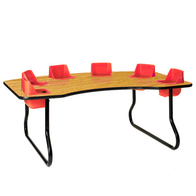 Laminate Adjustable Novelty 6 Students Activity Table